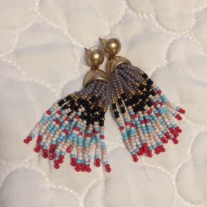 Bead tassel earrings